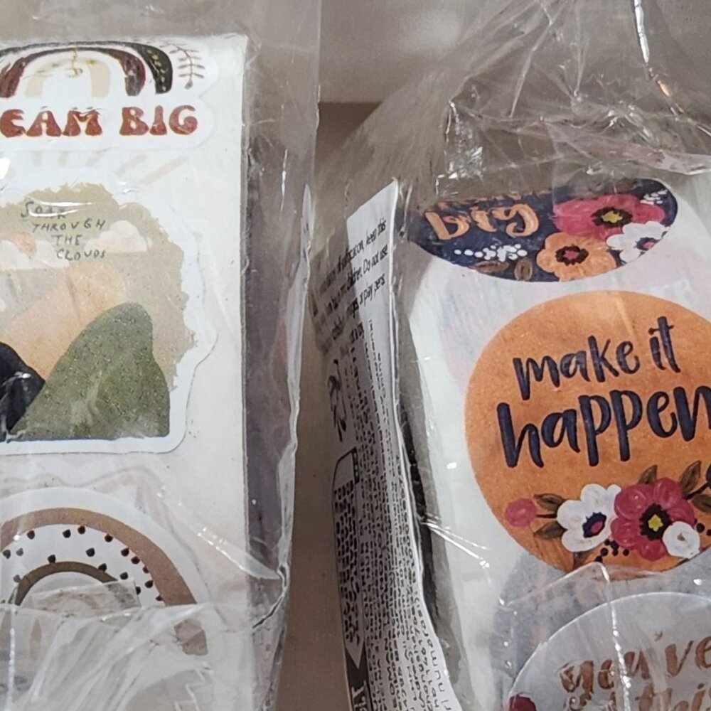 Lot of 1000 inspirational stickers 1" size three sets avail NEW